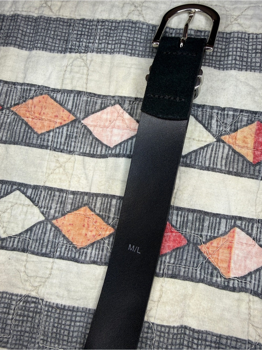 J. Crew Black Leather Belt with Silver-Tone Buckle NWOT - Picture 3 of 3